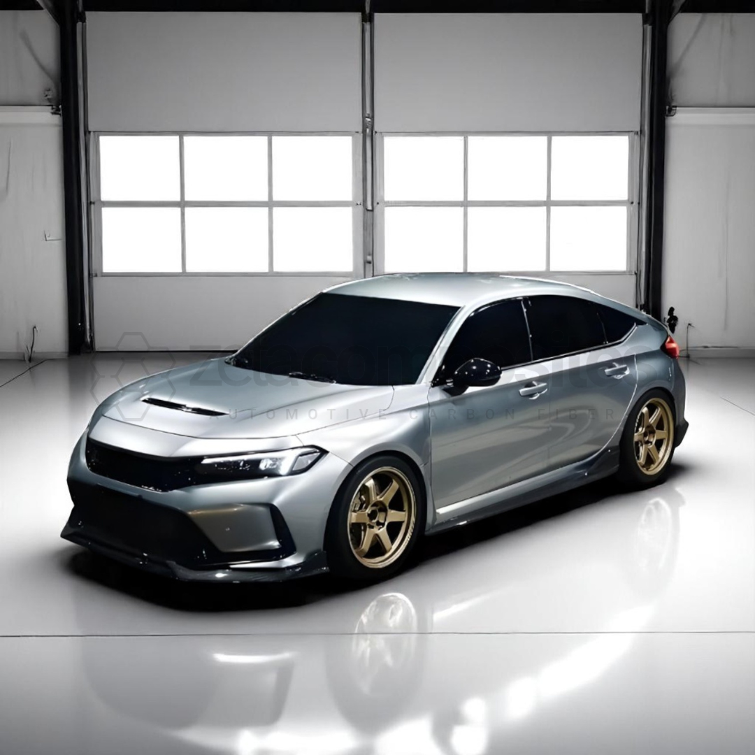 Carbon Fiber Front Lip V Style for 11th Gen Honda Civic FL5 Type R