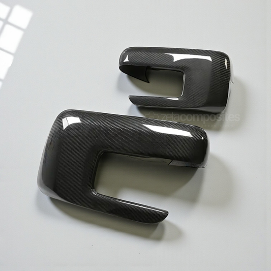 (2021'+) F150 Carbon Fiber Mirror Cap Housings with Splash Guard