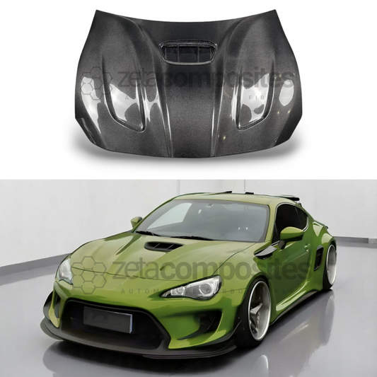 Carbon Fiber Hood Scion FRS / Subaru BRZ / Toyota 86 2013-2020 - Intake Style