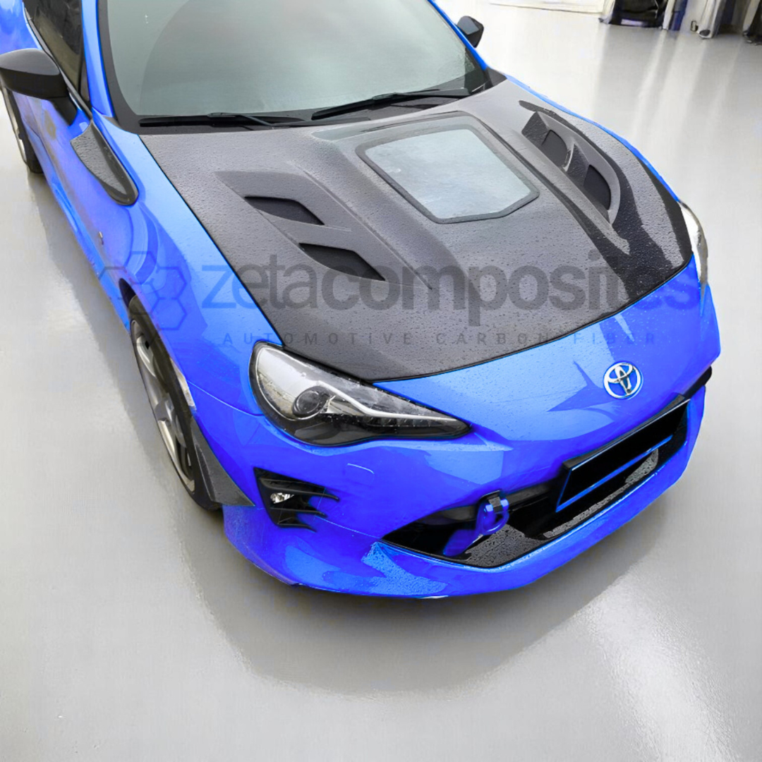 Carbon Fiber Hood Scion FRS / Subaru BRZ / Toyota 86 2013-2020 - Window Style