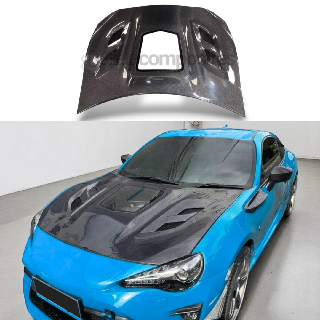 Carbon Fiber Hood Scion FRS / Subaru BRZ / Toyota 86 2013-2020 - Window Style