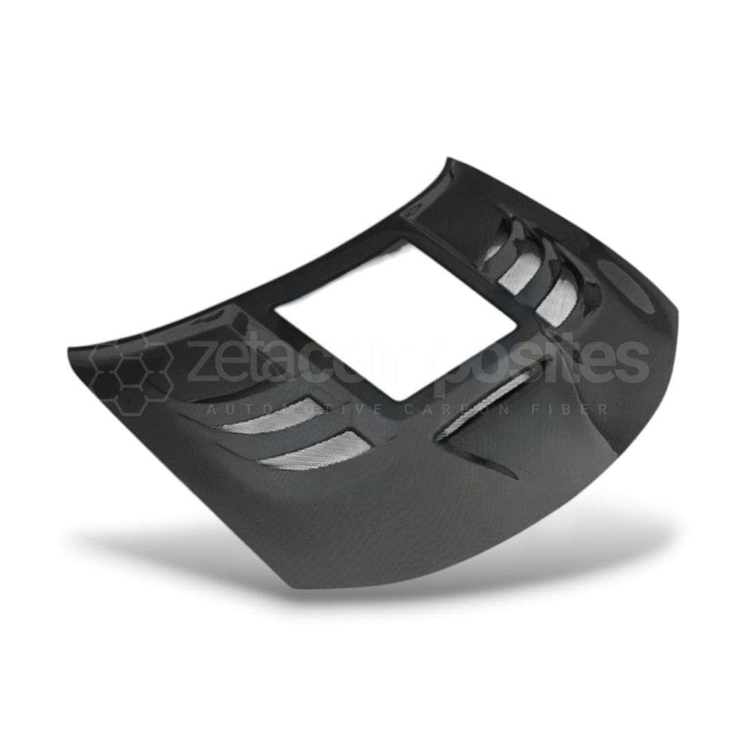carbon fiber glass transparent hood for dodge charger