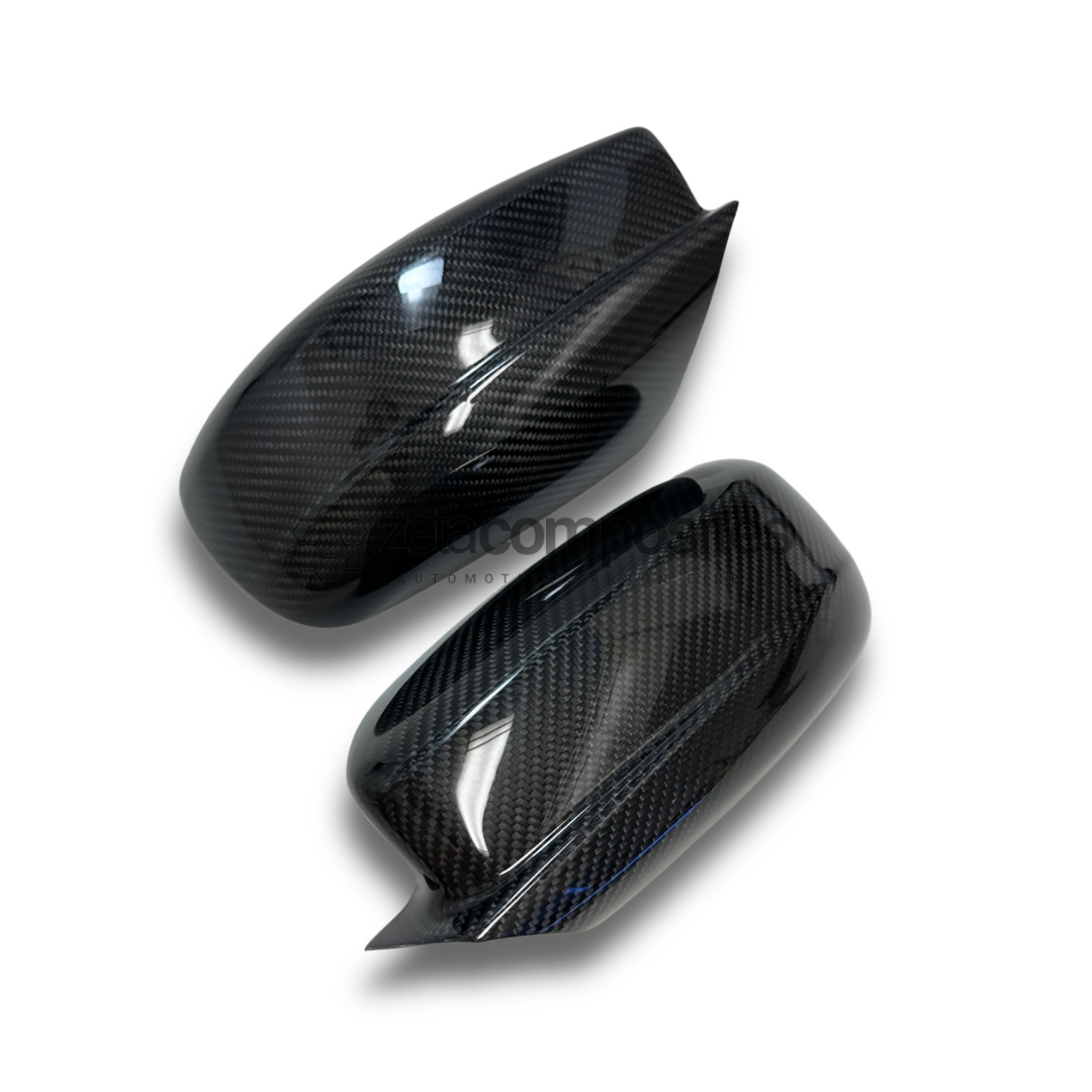 Black Side Mirror Cover Shells For 2011-2023 Dodge Charger – 2PCS, ABS Plastic, Self-Adhesive (SHINEKA)