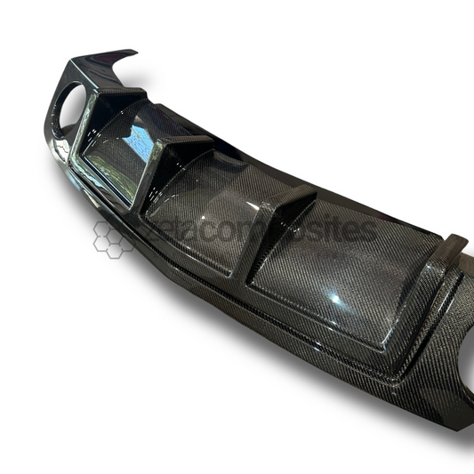 2010-2013 Chevrolet Camaro Carbon Fiber Single Tip Rear Diffuser Valance