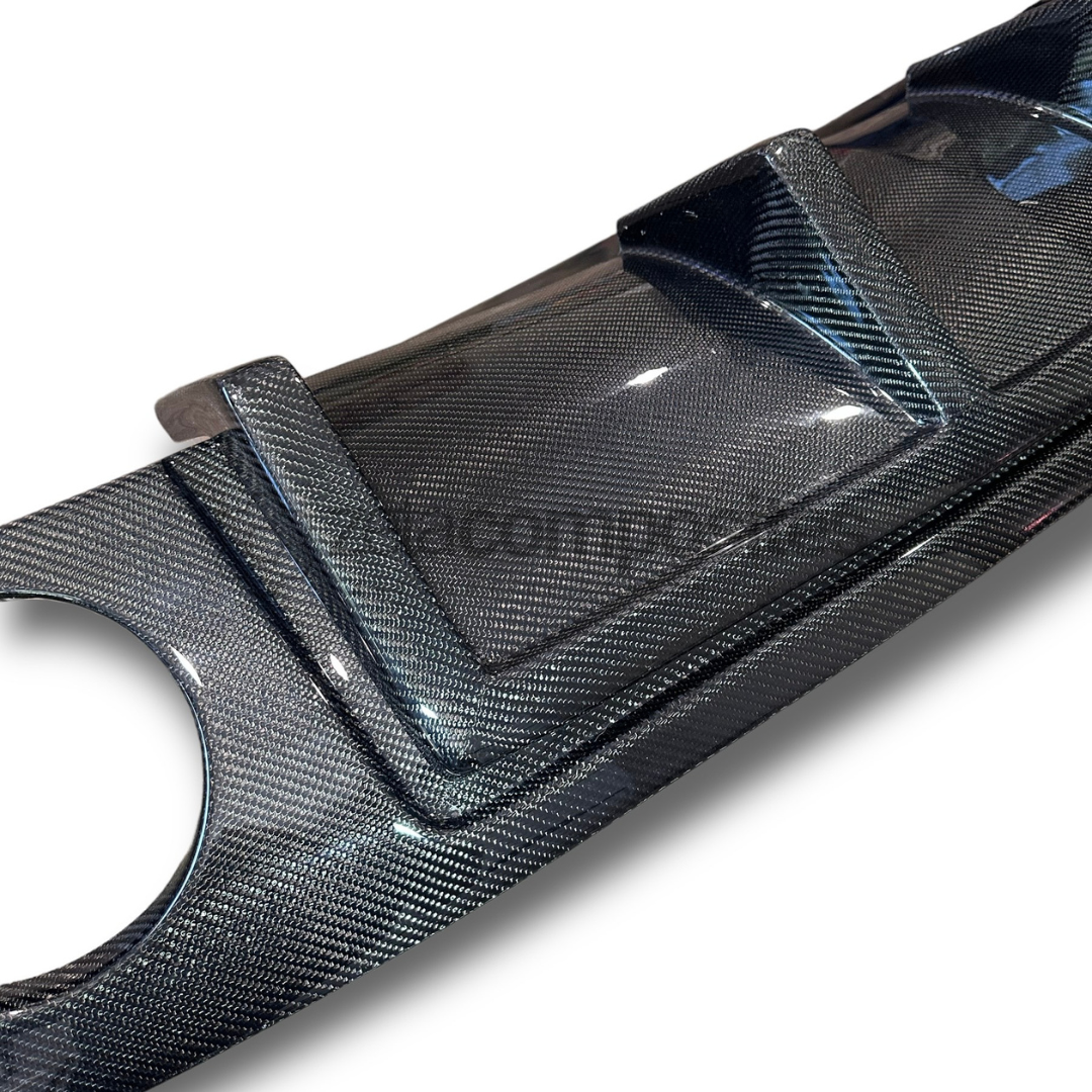 2010-2013 Chevrolet Camaro Carbon Fiber Single Tip Rear Diffuser Valance