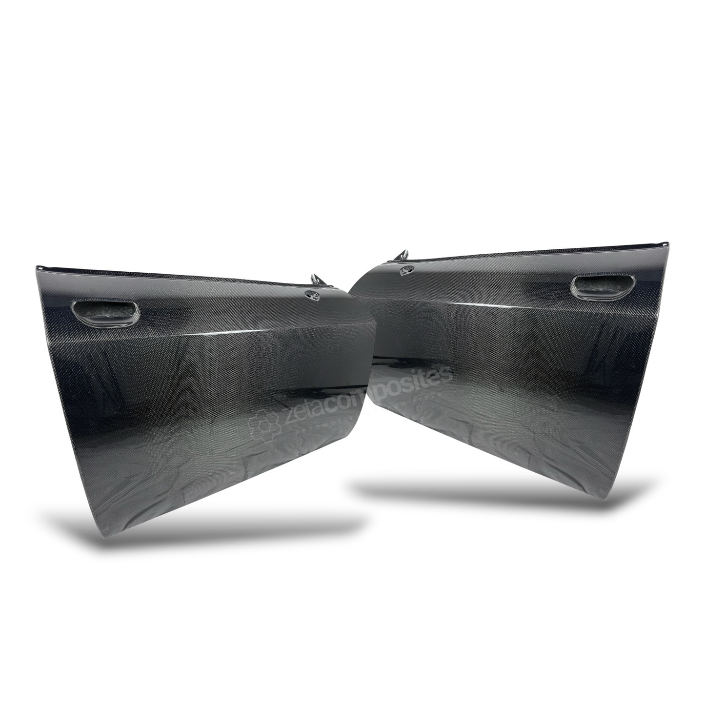 NEW (15'-23') Dodge Challenger Carbon Fiber Doors - Double Sided Carbon Fiber