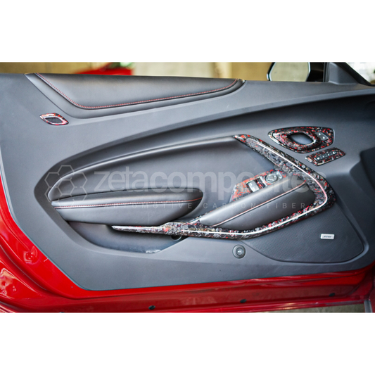 Camaro Carbon Fiber Door Trim Covers Set (2016-2024)