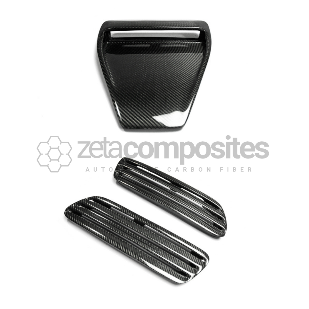Carbon Fiber Hood Vent Replacement Set for Evo X 10 Lancer