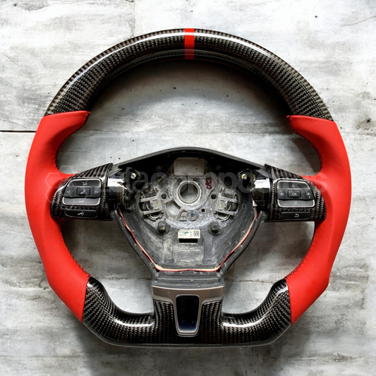 golf mk6 custom carbon fiber steering wheel