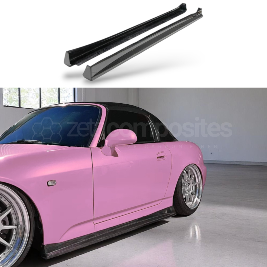 Carbon Fiber Side Skirt Rocker Panel Splitters for Honda S2000