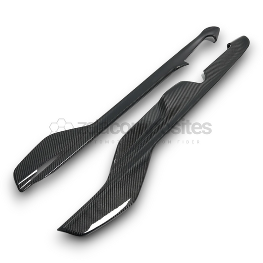 Carbon Fiber Console Leather Side Covers for C8 Corvette