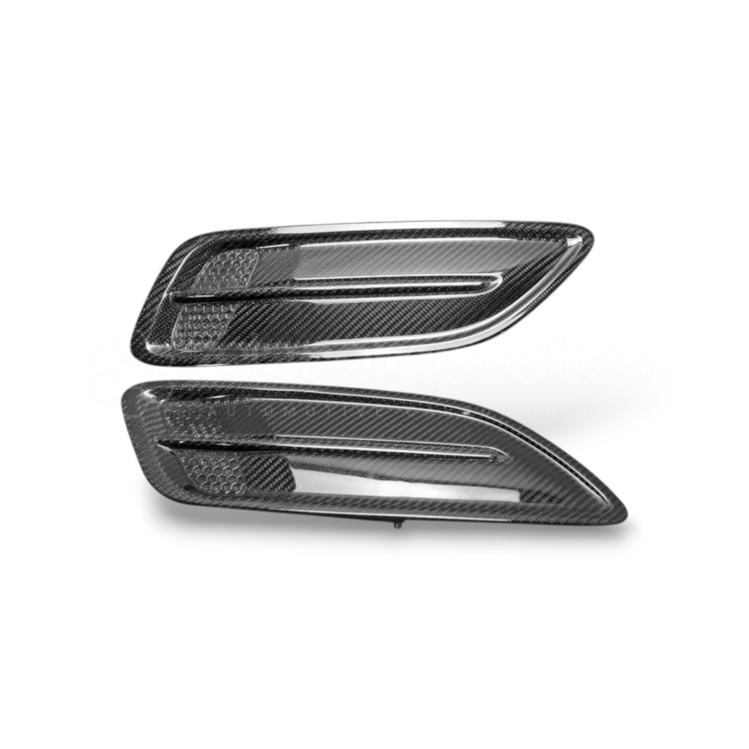 Real Carbon Fiber Hood Vent Inserts for Kia Stinger