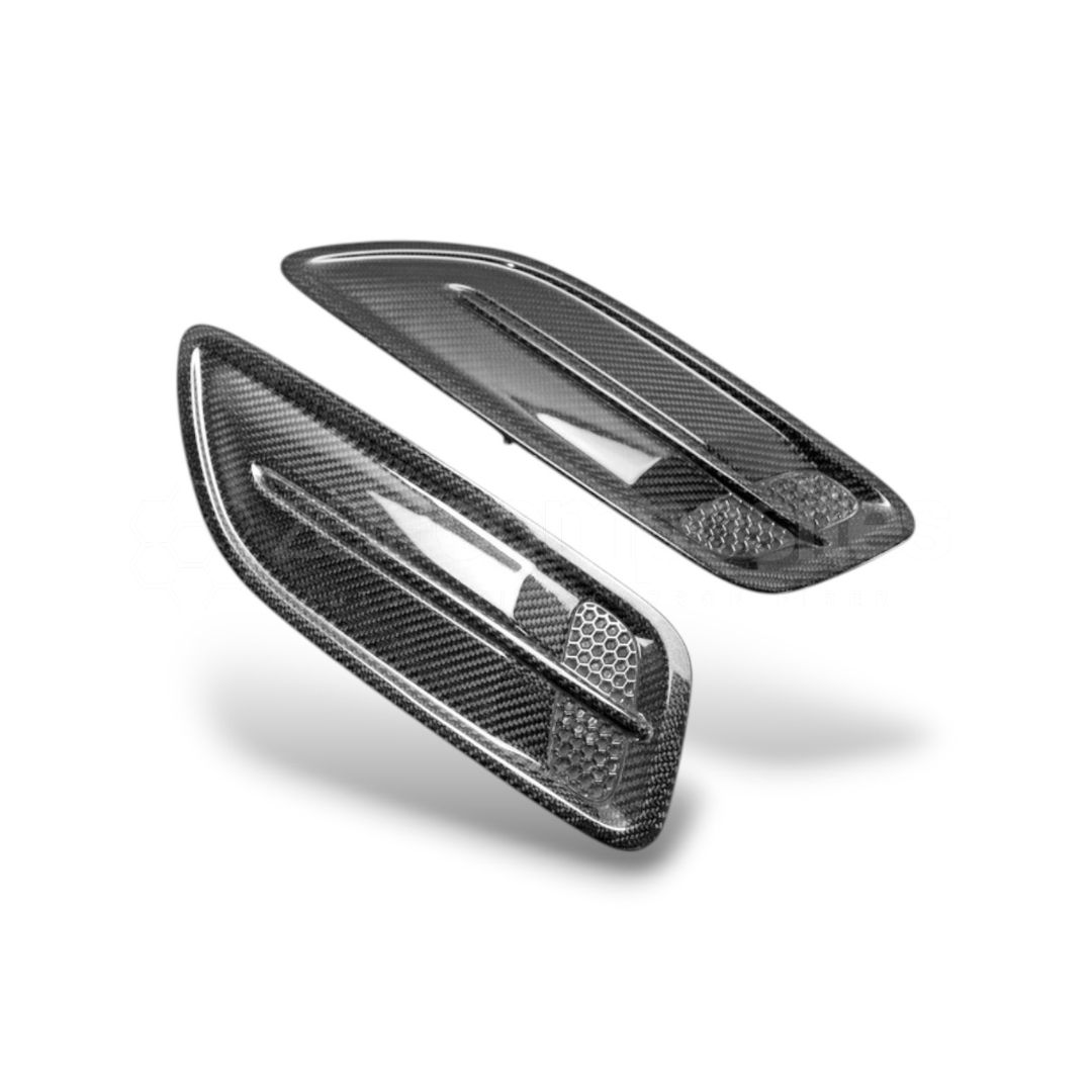 Real Carbon Fiber Hood Vent Inserts for Kia Stinger