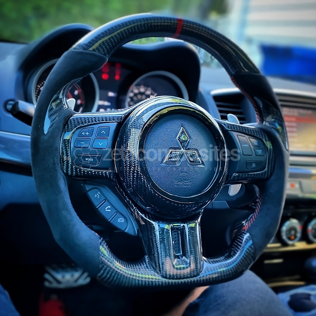 Carbon Fiber Steering Wheel for Mitsubishi EVO X 10 Lancer
