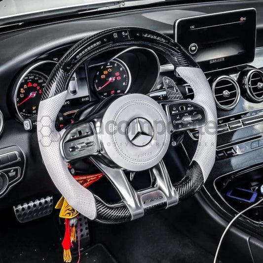 Carbon Fiber Steering Wheel for 2010+ Mercedes Benz AMG C/E/G/GT/S