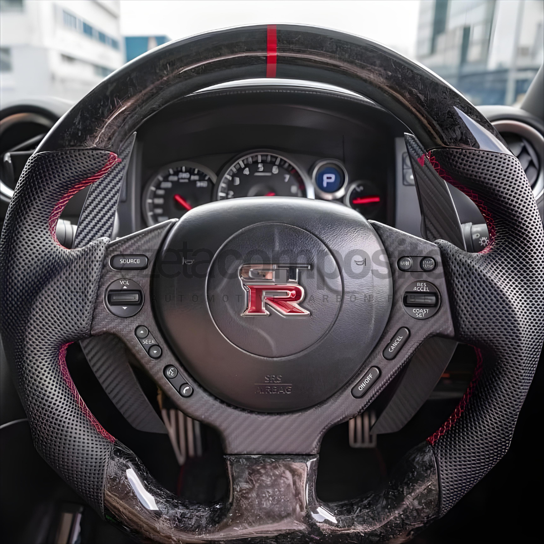 2009-2016 Nissan GTR R35 Carbon Fiber Steering Wheel