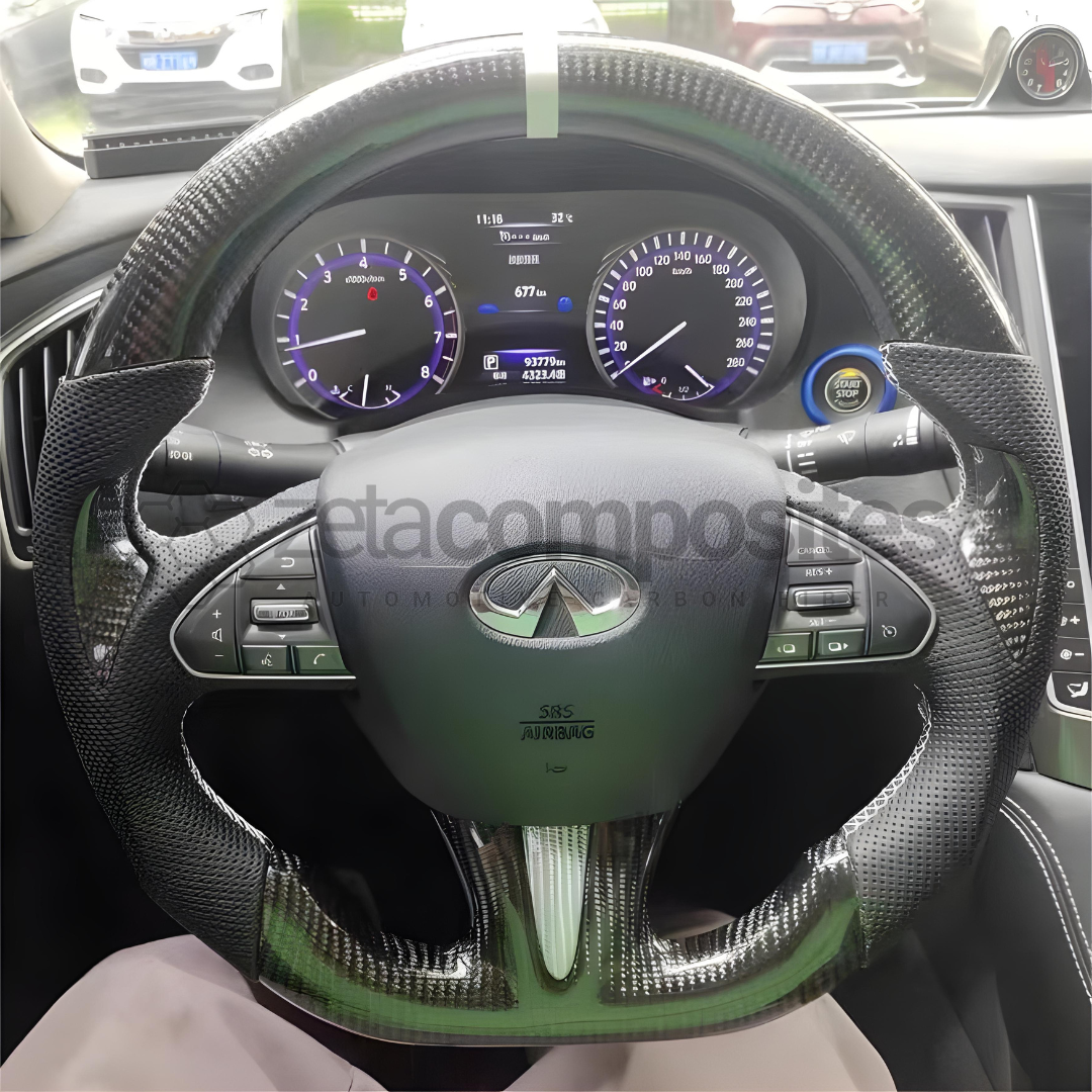 2014-2017 Infiniti Q50 Q60 Carbon Fiber Steering Wheel Customizable