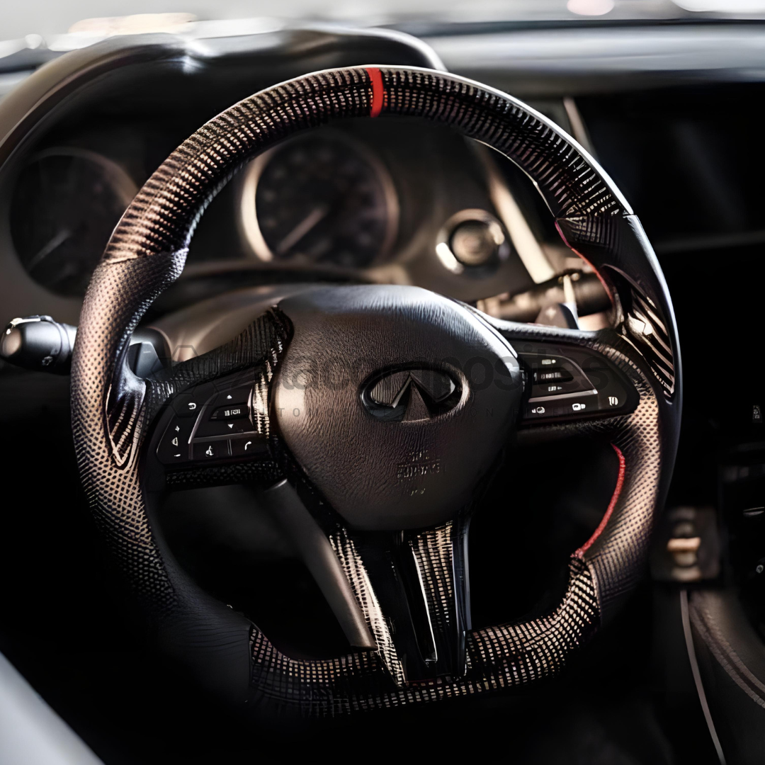 2018+ Infiniti Q50 Q60 Carbon Fiber Steering Wheel Customizable