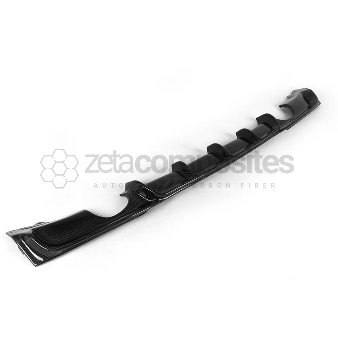 BMW F30 / 3 Series Carbon Fiber Double Sided Single Tip Diffuser