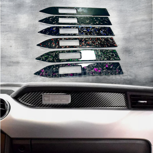 Carbon Fiber Passenger Plaque Overlay for Mustang (2015'-2023')