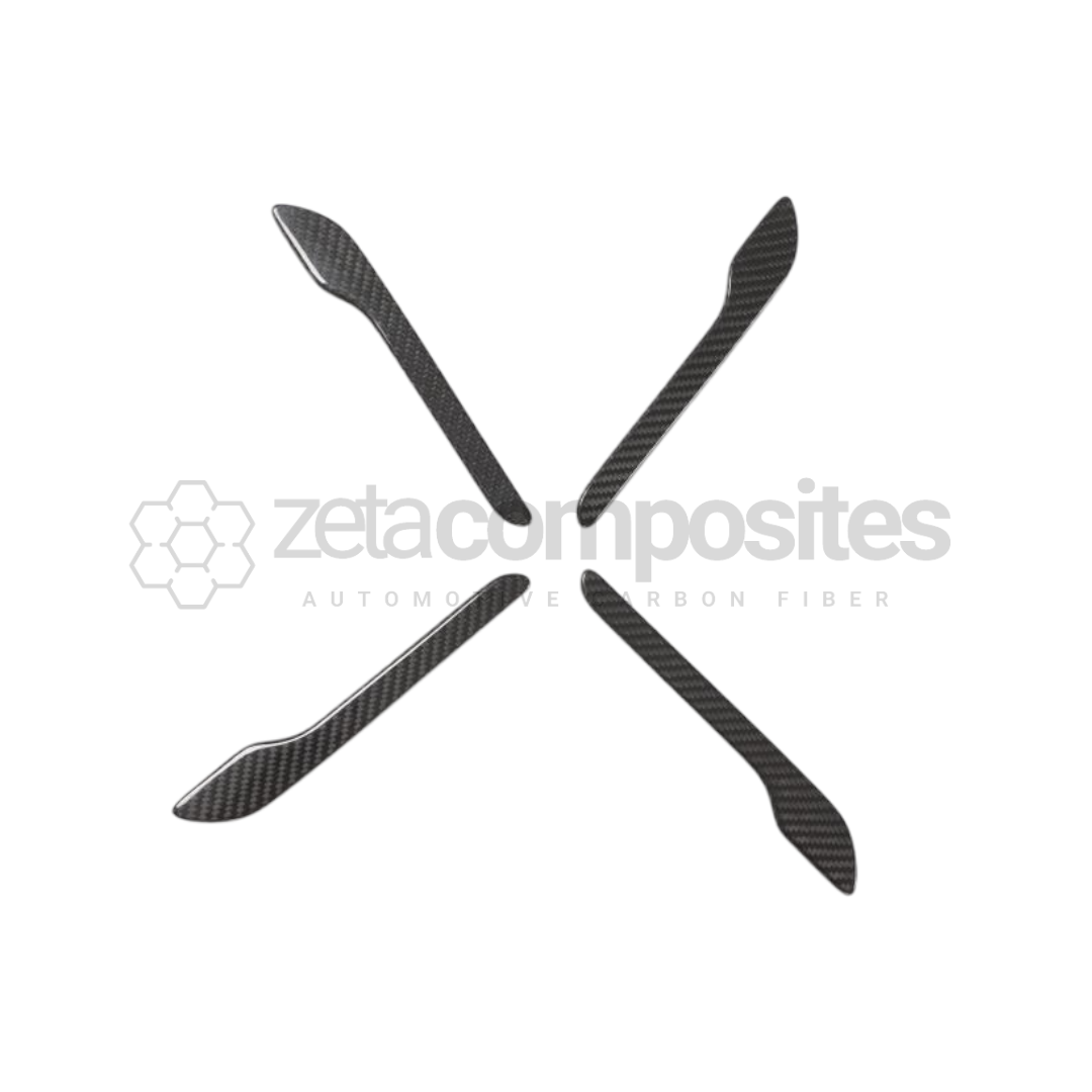 Real Carbon Fiber Door Handle Covers Tesla Model 3/Y Set of 4