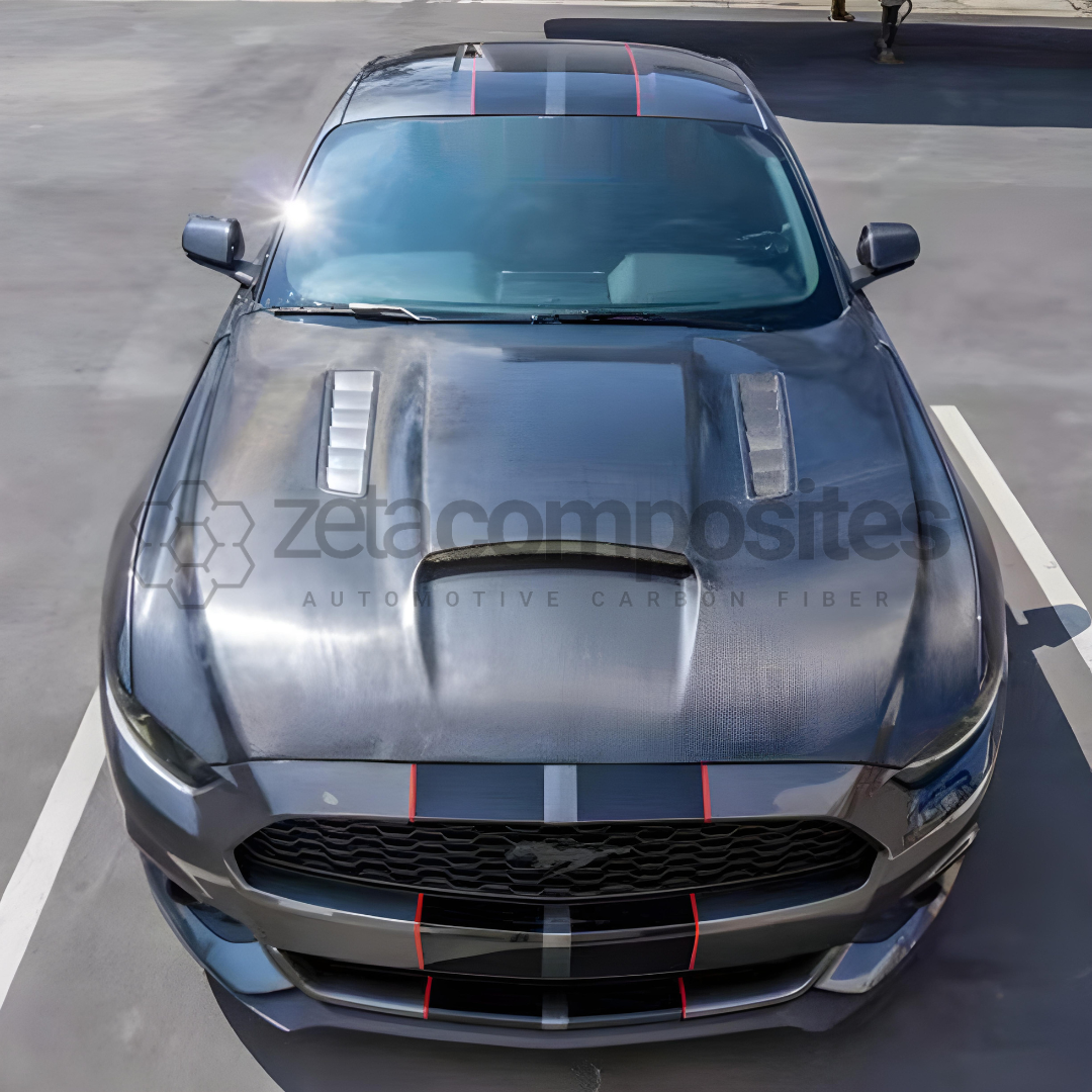 carbon intake hood with vents mustang 2015 2023