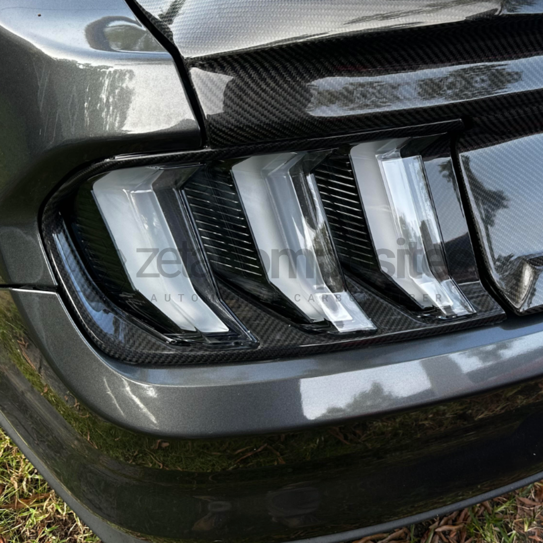 Carbon Fiber Taillight Trim Set for Mustang S550 (15'-23')