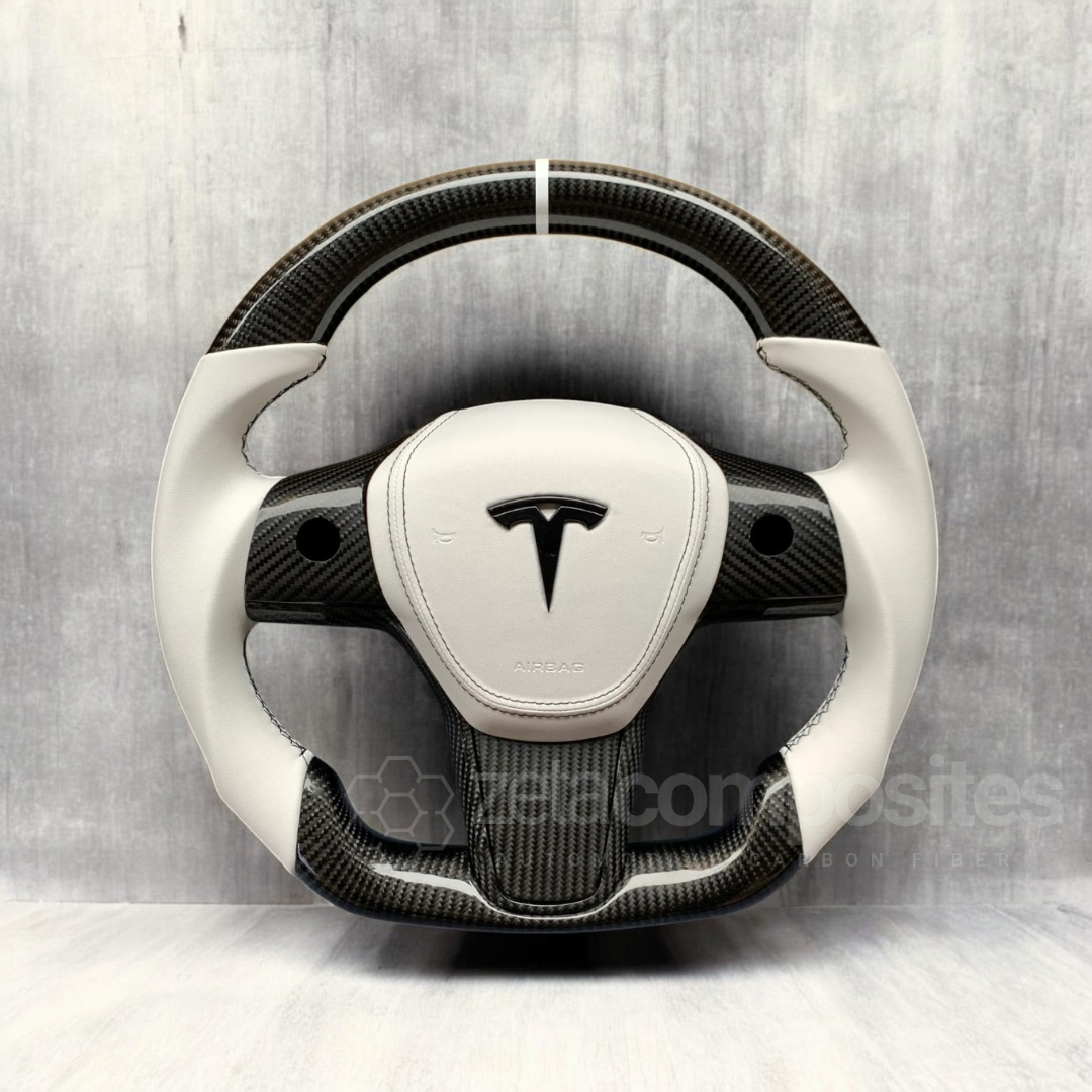 custom carbon fiber steering wheel tesla model 3 tesla model y