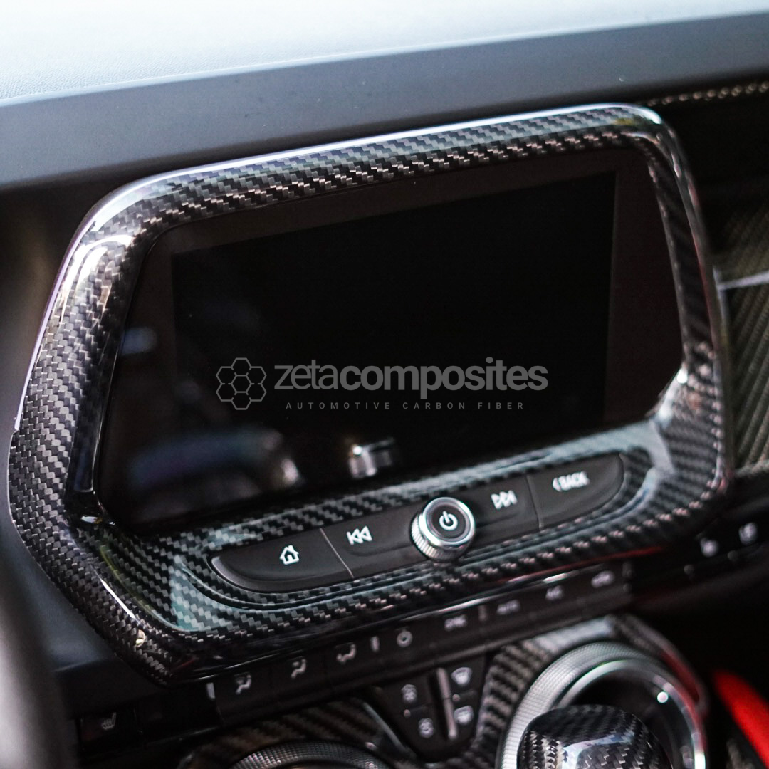 2016-2023 Camaro Carbon Fiber Infotainment Screen Cover