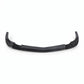 A black carbon fiber rear lip spoiler for a vehicle, shown against a plain white background.