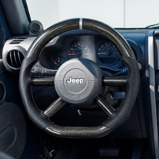 2007-2010 Jeep Wrangler Carbon Fiber Steering Wheel Custom