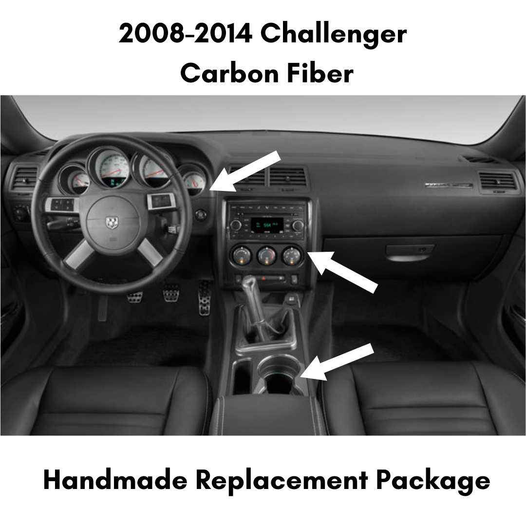 ZetaC™ 2008-2014 Challenger Carbon Fiber Interior Direct Replacement Package