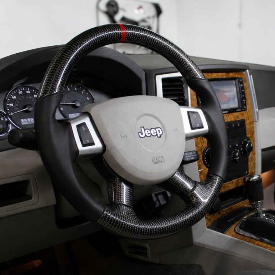 2006-2010 Jeep Cherokee Carbon Fiber Steering Wheel Custom