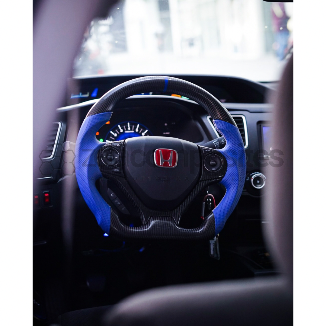 2012-2015 9th Gen Honda Civic Carbon Fiber Custom Steering Wheel