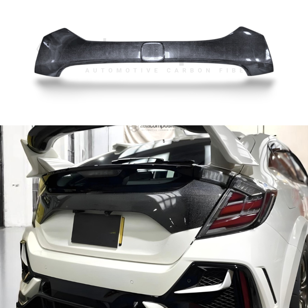 Carbon Fiber Trunk Applique Replacement for 10th Gen Honda Civic FK7 FK8 (2016'-2021')