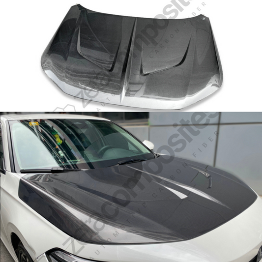 Carbon Fiber Hood Civic 11th gen 2022+ Twin Vent