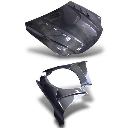 (2014'-2020') Lexus IS Carbon Fiber Hood & Fenders Kit - Vented