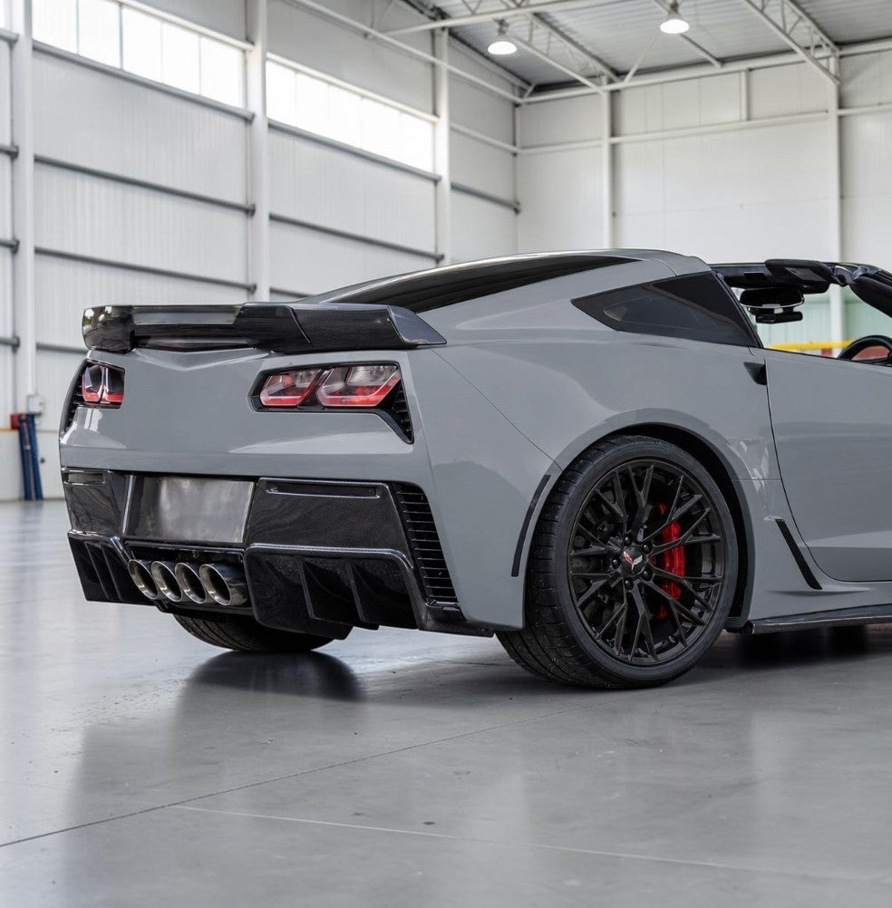 (14'-19') C7 Corvette Carbon Fiber Diffuser OE+ Style