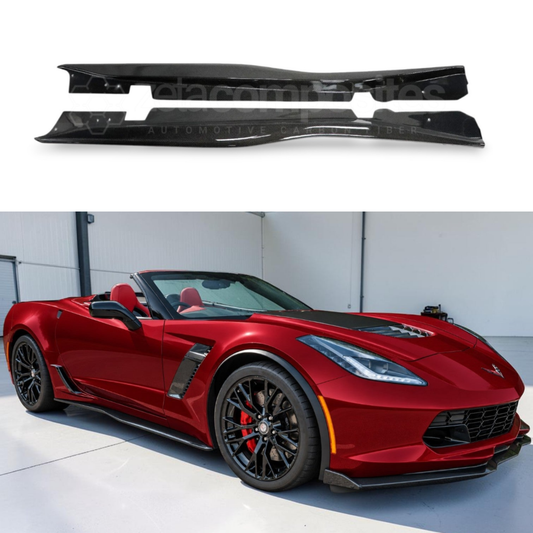 (14'-19') C7 Corvette Carbon Fiber Side Skirts