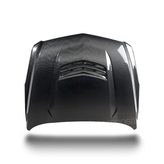 (14'-19') Cadillac ATS Carbon Fiber Hood - V Style