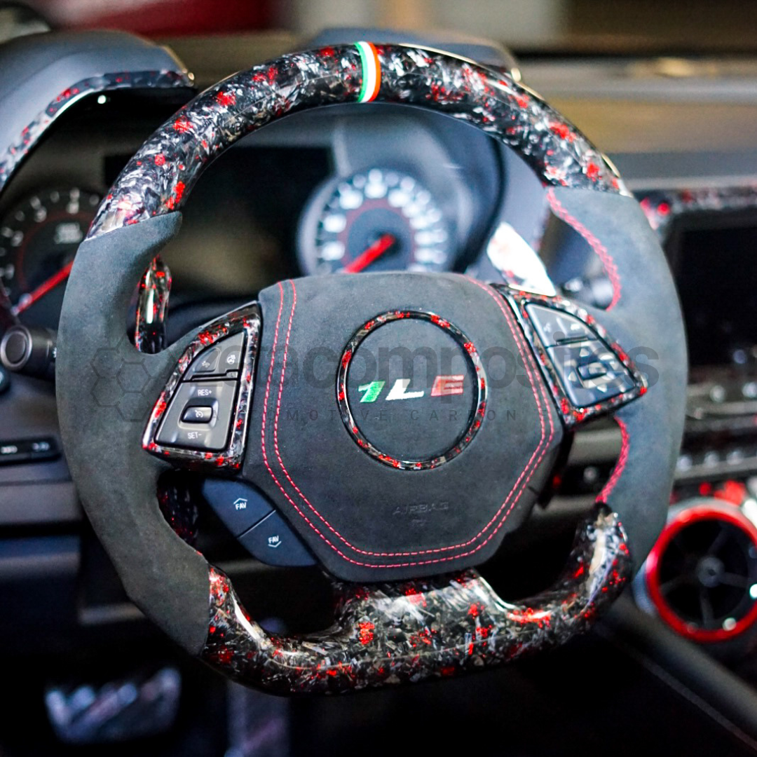 2016-2024 Camaro Carbon Fiber Steering Wheel Build Customizable