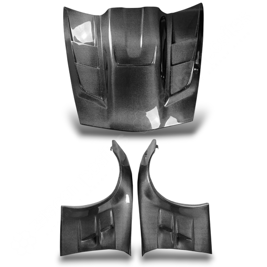 (2005'-2013') C6 Corvette Carbon Fiber Hood & Fenders - 1320 Style