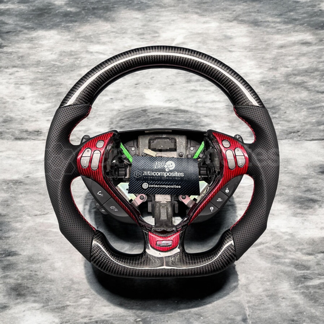 Carbon Fiber Steering Wheel for Acura TL / Type S (With Carbon Button Frame)