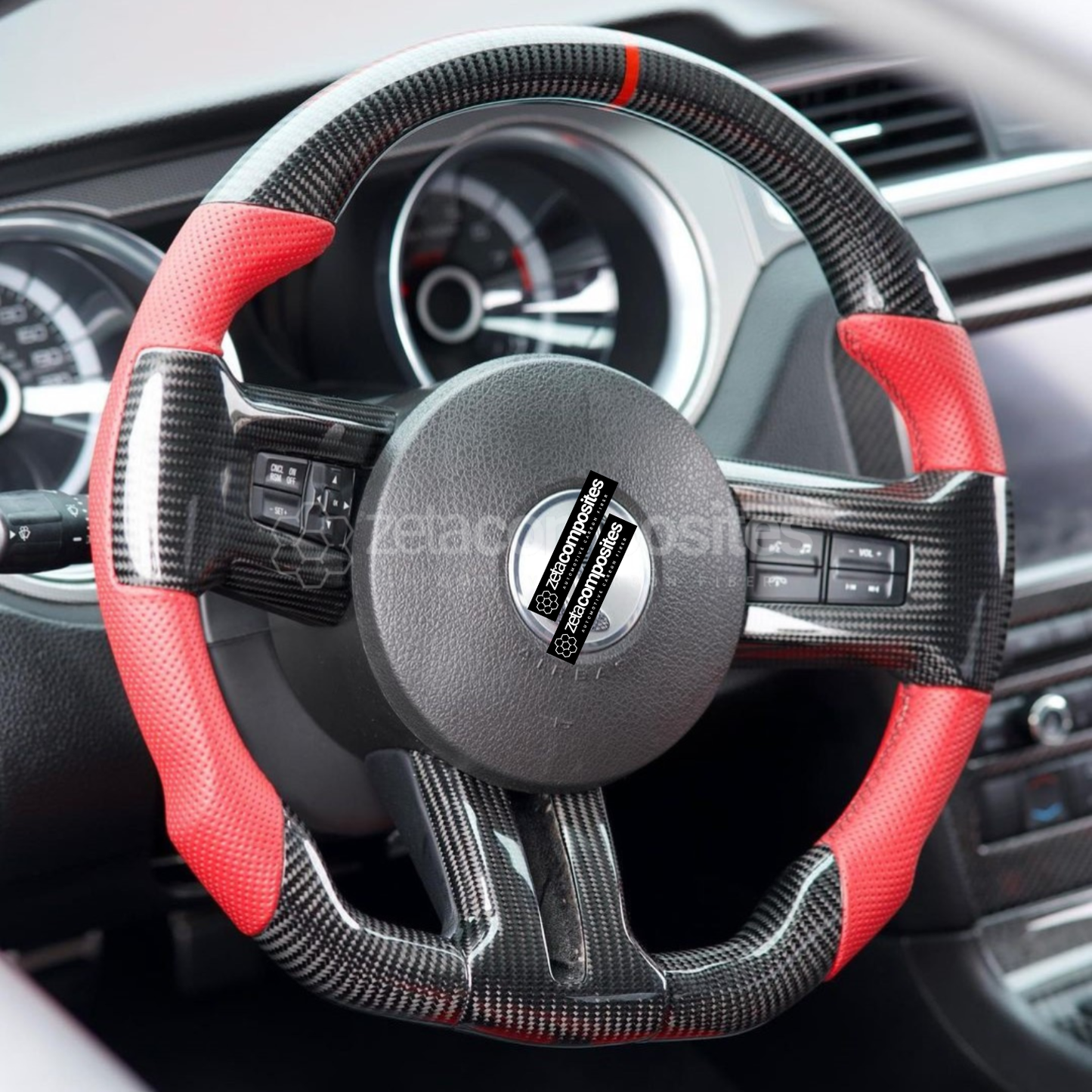 Carbon Fiber Steering Wheel for Mustang (2010'-2014')