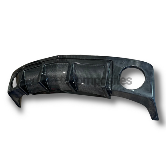 2010-2013 Chevrolet Camaro Carbon Fiber Single Tip Rear Diffuser Valance