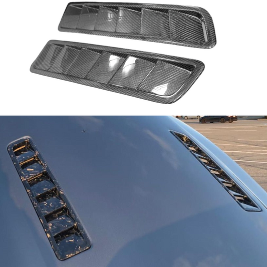 2013-2014 Mustang Carbon Fiber Hood Vents Replacements