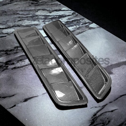 direct replacement carbon fiber hood vents for 2013 2014 mustangs