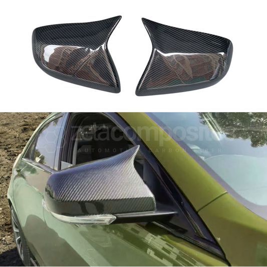 2014-2019 Cadillac ATS Carbon Fiber M Style Mirror Cap Replacement Set