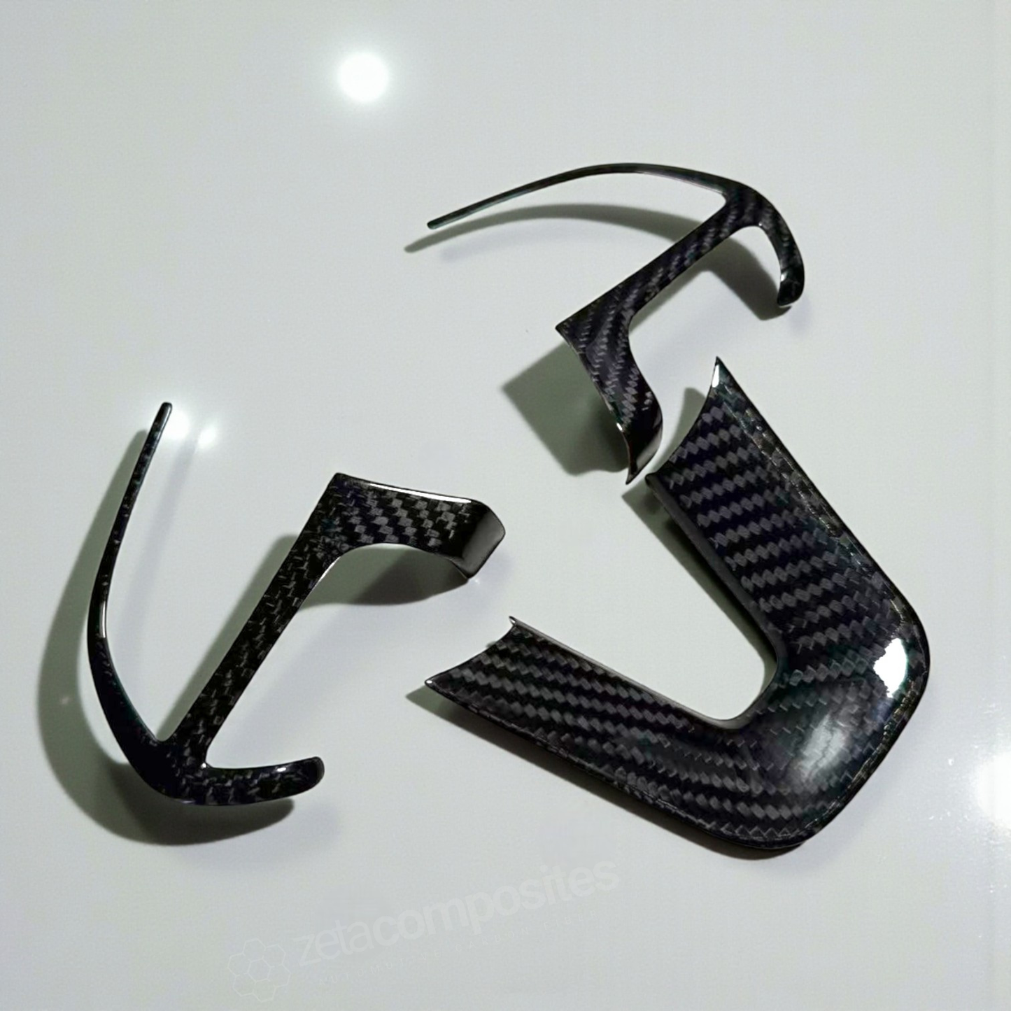 (2015'+) For Dodge Carbon Fiber Steering Wheel Trim Piece Covers