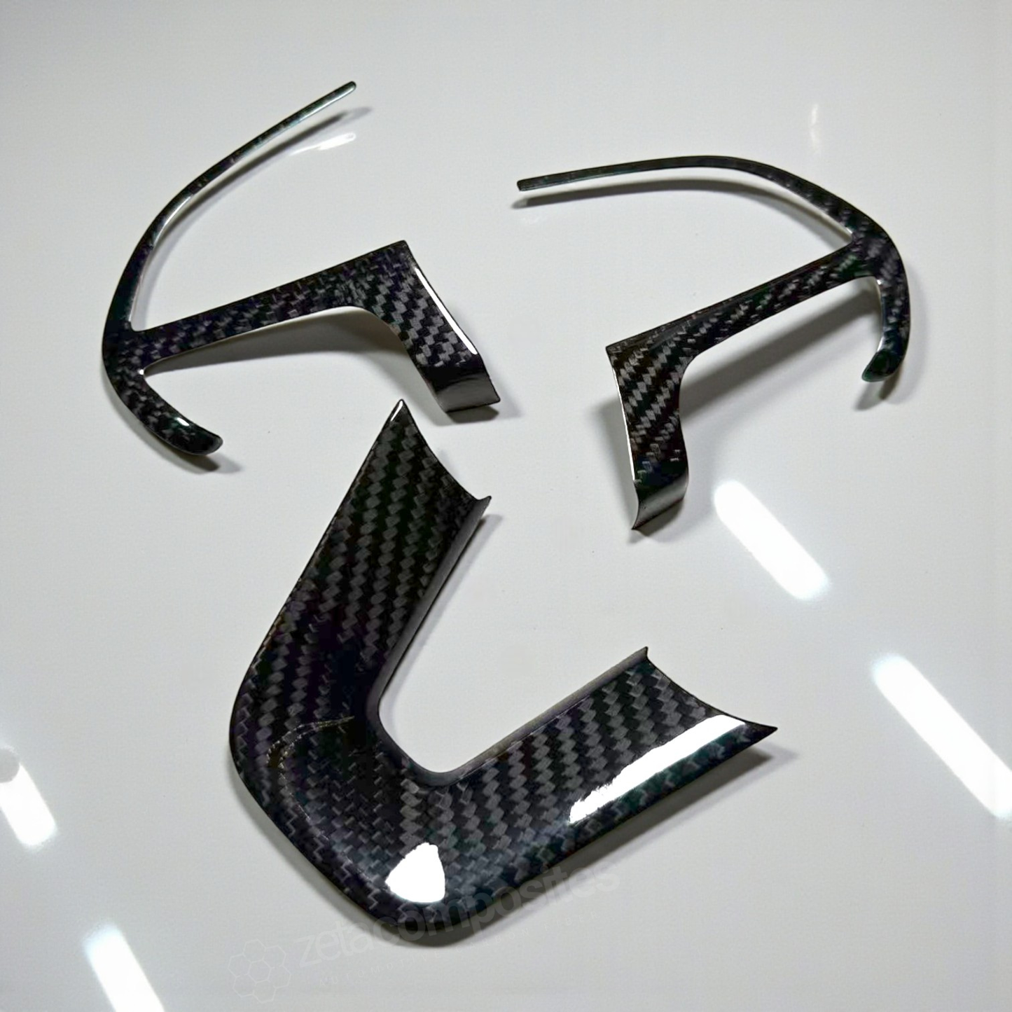 (2015'+) For Dodge Carbon Fiber Steering Wheel Trim Piece Covers